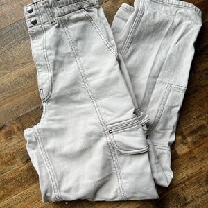 Cream/ivory/off white cargo pants